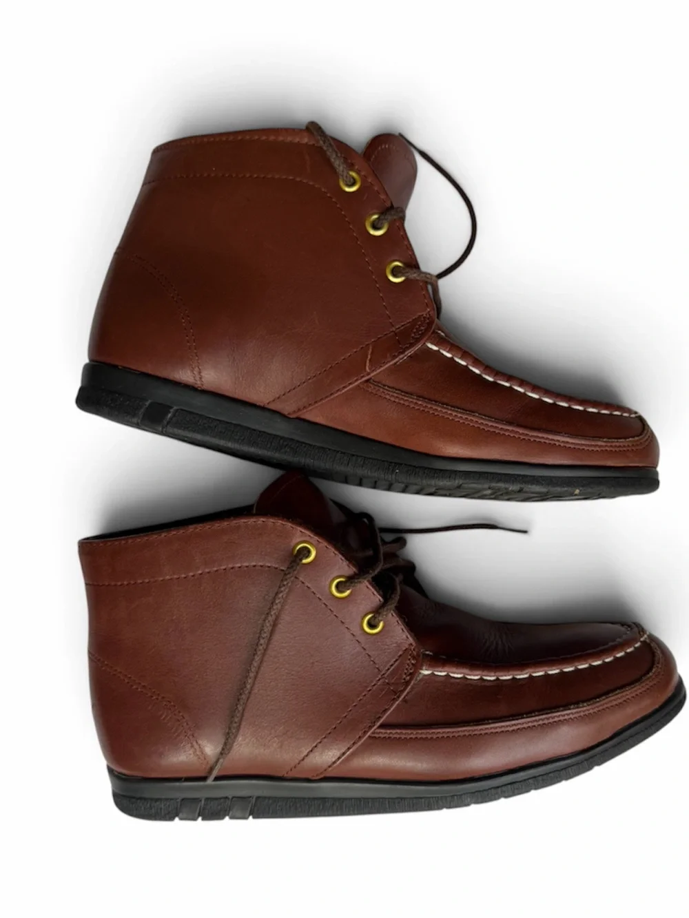 VTG 90s Iron Age Leather Moc Toe Chukka Steel Toe Boots 8.5N